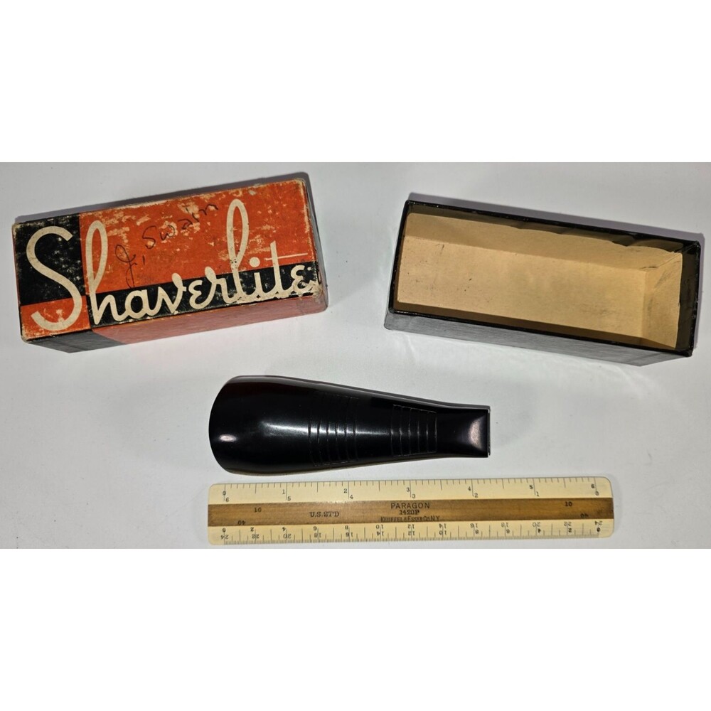 Ultra-Rare 1938 Schick Shaverlite Razor Light Attachment – Original Box